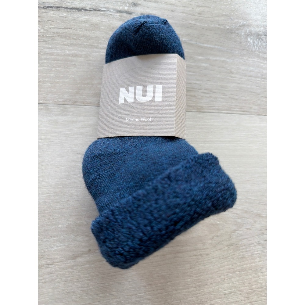 NUI Organics Lounge Socks Deep Blue 2/3y New With Tags